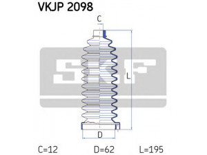 SKF VKJP 2098 gofruotoji membrana, vairavimas 
 Vairavimas -> Gofruotoji membrana/sandarinimai
18993099, 7829861, 8993099