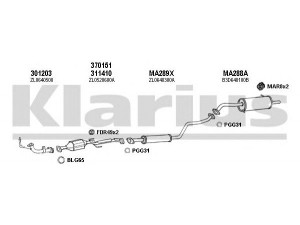 KLARIUS 570235U išmetimo sistema 
 Išmetimo sistema -> Išmetimo sistema, visa