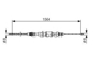 BOSCH 1 987 477 311 trosas, stovėjimo stabdys 
 Stabdžių sistema -> Valdymo svirtys/trosai
77 00 781 393, 77 00 816 858