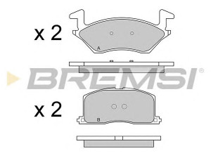 BREMSI BP2481 stabdžių trinkelių rinkinys, diskinis stabdys 
 Techninės priežiūros dalys -> Papildomas remontas
0446510020, 0446510060, 0446510070