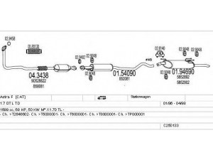 MTS C250133005251 išmetimo sistema 
 Išmetimo sistema -> Išmetimo sistema, visa