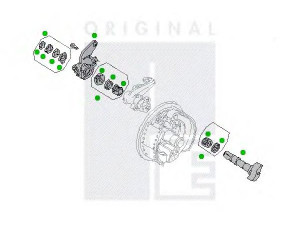 PE Automotive 2313-11872-0255-01 stabdžių velenas