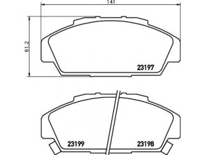 TEXTAR 2319701 stabdžių trinkelių rinkinys, diskinis stabdys 
 Techninės priežiūros dalys -> Papildomas remontas
45022SM4526, 45022SM4G01