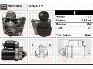 DELCO REMY DRS3624 starteris 
 Elektros įranga -> Starterio sistema -> Starteris
7700104674, 7711134530, 8200082782