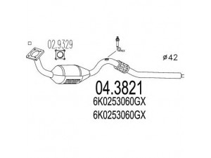 MTS 04.3821 katalizatoriaus keitiklis 
 Išmetimo sistema -> Katalizatoriaus keitiklis
6K0253060GX, 6K0253060GX