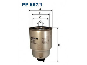 FILTRON PP857/1 kuro filtras 
 Techninės priežiūros dalys -> Papildomas remontas
16400BN303, 16403-7F40B, 164037F400