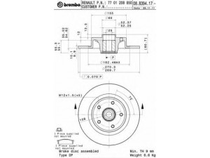 BREMBO 08.B394.17 stabdžių diskas 
 Dviratė transporto priemonės -> Stabdžių sistema -> Stabdžių diskai / priedai
7701208850