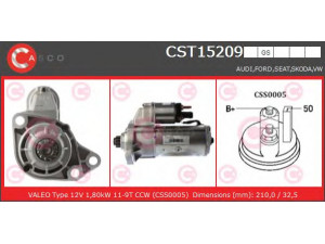 CASCO CST15209GS starteris 
 Elektros įranga -> Starterio sistema -> Starteris
95VW11000EB, 95VW11000EC, 95VW11000GA