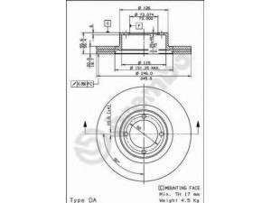 BREMBO 09.5619.10 stabdžių diskas 
 Stabdžių sistema -> Diskinis stabdys -> Stabdžių diskas
569033, 569033, 90008008