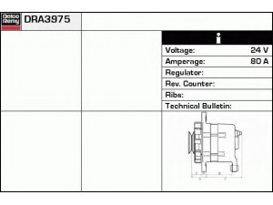 DELCO REMY DRA3975 kintamosios srovės generatorius