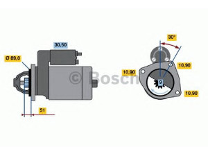 BOSCH 0 986 011 360 starteris 
 Elektros įranga -> Starterio sistema -> Starteris
001 151 96 01, 001 151 96 01 80