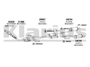 KLARIUS 940654E išmetimo sistema