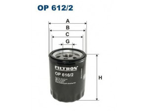 FILTRON OP616/2 alyvos filtras 
 Techninės priežiūros dalys -> Techninės priežiūros intervalai
047115561B, 047115561G, 047115561B