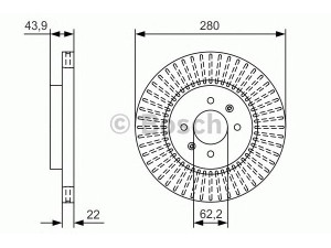 BOSCH 0 986 479 B05 stabdžių diskas 
 Dviratė transporto priemonės -> Stabdžių sistema -> Stabdžių diskai / priedai
51712 1W050