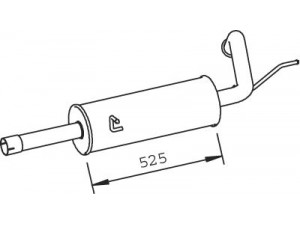 DINEX 32316 galinis duslintuvas 
 Išmetimo sistema -> Duslintuvas
1026241, 1337935