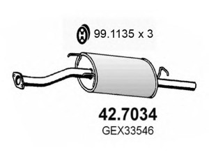 ASSO 42.7034 galinis duslintuvas 
 Išmetimo sistema -> Duslintuvas
GEX33546, WCG033546