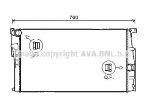 AVA QUALITY COOLING BW2455 radiatorius, variklio aušinimas 
 Aušinimo sistema -> Radiatorius/alyvos aušintuvas -> Radiatorius/dalys
17117600511