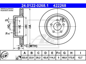 ATE 24.0122-0268.1 stabdžių diskas 
 Dviratė transporto priemonės -> Stabdžių sistema -> Stabdžių diskai / priedai
43206-CD005