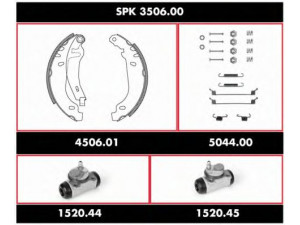 REMSA SPK 3506.00 stabdžių rinkinys, būgniniai stabdžiai 
 Stabdžių sistema -> Būgninis stabdys -> Stabdžių remonto rinkinys
4241-5Y, 4241-6F, 4241-8R