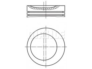 MAHLE ORIGINAL 013 19 02 stūmoklis 
 Variklis -> Cilindrai/stūmokliai