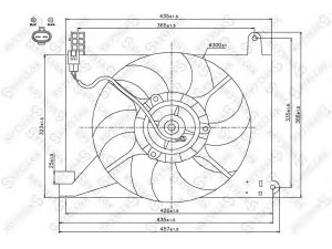 STELLOX 29-99443-SX ventiliatorius, radiatoriaus 
 Aušinimo sistema -> Oro aušinimas
96536522