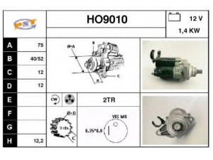 SNRA HO9010 starteris 
 Elektros įranga -> Starterio sistema -> Starteris
31200PH3951, 31200PH3953, 31200PK2955