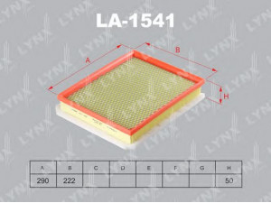 LYNXauto LA-1541 oro filtras 
 Techninės priežiūros dalys -> Techninės priežiūros intervalai
58 34 039, 58 34 040, 58 34 279