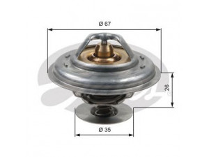 GATES TH13287G1 termostatas, aušinimo skystis 
 Aušinimo sistema -> Termostatas/tarpiklis -> Thermostat
069121113, 025121113F, 069121113