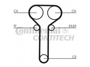 CONTITECH CT978 paskirstymo diržas 
 Techninės priežiūros dalys -> Papildomas remontas
1000156, 1000158, 1037660, 1053837