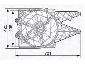 MAGNETI MARELLI 069422472010 ventiliatorius, radiatoriaus 
 Aušinimo sistema -> Oro aušinimas
51833973