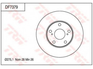 TRW DF7379 stabdžių diskas 
 Dviratė transporto priemonės -> Stabdžių sistema -> Stabdžių diskai / priedai
4351206060