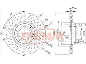 FREMAX BD-3320 stabdžių diskas 
 Stabdžių sistema -> Diskinis stabdys -> Stabdžių diskas
996 351 409 9H, 997 351 409 90