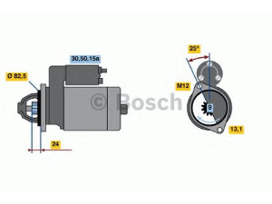 BOSCH 0 986 010 780 starteris 
 Elektros įranga -> Starterio sistema -> Starteris
035 911 023 E, 035 911 023 J, M 001 T 50071