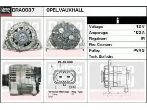 DELCO REMY DRA0037 kintamosios srovės generatorius 
 Elektros įranga -> Kint. sr. generatorius/dalys -> Kintamosios srovės generatorius
1322930, 447100-5040, 93190138