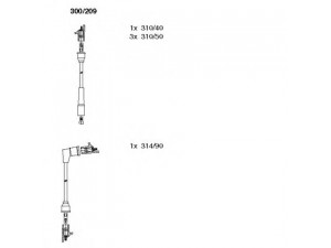 BREMI 300/209 uždegimo laido komplektas 
 Kibirkšties / kaitinamasis uždegimas -> Uždegimo laidai/jungtys
72522585