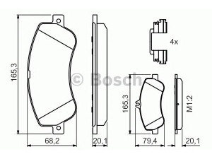 BOSCH 0 986 494 648 stabdžių trinkelių rinkinys, diskinis stabdys 
 Techninės priežiūros dalys -> Papildomas remontas
005 420 48 20, 005 420 63 20, 005 420 92 20