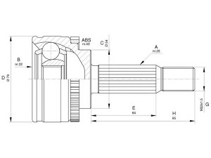 OPEN PARTS CVJ5661.10 jungčių komplektas, kardaninis velenas 
 Ratų pavara -> Sujungimai/komplektas
MR377715, MR911159, MR911160