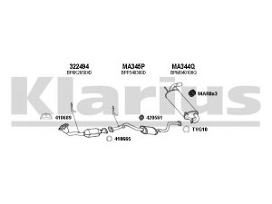 KLARIUS 570243U išmetimo sistema 
 Išmetimo sistema -> Išmetimo sistema, visa