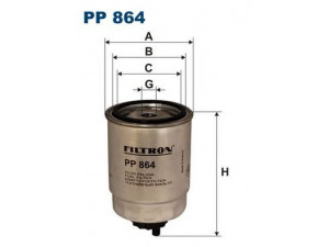 FILTRON PP864 kuro filtras 
 Techninės priežiūros dalys -> Papildomas remontas
13321329270, 190640, 190642, 1906A8