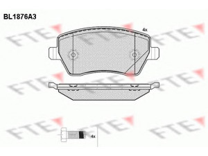 FTE BL1876A3 stabdžių trinkelių rinkinys, diskinis stabdys 
 Techninės priežiūros dalys -> Papildomas remontas
415 421 05 10, 41060-00Q0K, 41060-AX601