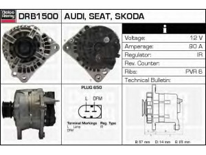 DELCO REMY DRB1500N kintamosios srovės generatorius 
 Elektros įranga -> Kint. sr. generatorius/dalys -> Kintamosios srovės generatorius
028903028D, 028903028DX, 030903023J