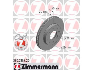 ZIMMERMANN 380.2157.20 stabdžių diskas 
 Stabdžių sistema -> Diskinis stabdys -> Stabdžių diskas
MB 407639, MB 668 107, MB 668 886