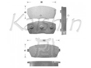 KAISHIN D9017 stabdžių trinkelių rinkinys, diskinis stabdys 
 Techninės priežiūros dalys -> Papildomas remontas