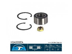 BTA H2A000BTA rato guolio komplektas 
 Ašies montavimas/vairavimo mechanizmas/ratai -> Rato stebulė/montavimas -> Rato guolis
443 498 625