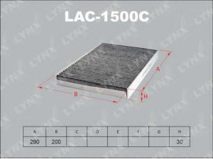 LYNXauto LAC-1500C filtras, salono oras 
 Techninės priežiūros dalys -> Techninės priežiūros intervalai
17 18 046, 68 08 607, 13175554