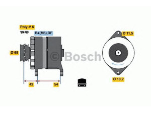 BOSCH 0 120 450 028 kintamosios srovės generatorius 
 Elektros įranga -> Kint. sr. generatorius/dalys -> Kintamosios srovės generatorius