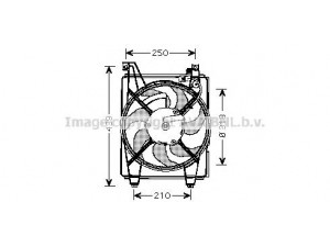 AVA QUALITY COOLING HY7518 ventiliatorius, radiatoriaus 
 Aušinimo sistema -> Oro aušinimas
977302D000, 977352D000, 9773725000