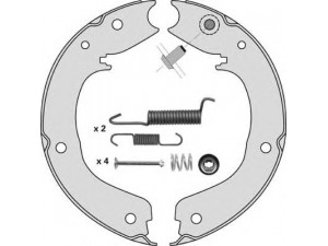 MGA M904R stabdžių trinkelių komplektas, stovėjimo stabdis 
 Stabdžių sistema -> Rankinis stabdys
MN150861, MR535718