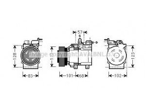 PRASCO HYK123 kompresorius, oro kondicionierius 
 Oro kondicionavimas -> Kompresorius/dalys
9770126200, 977013A470, 977013A471