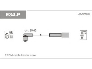 JANMOR E34.P uždegimo laido komplektas